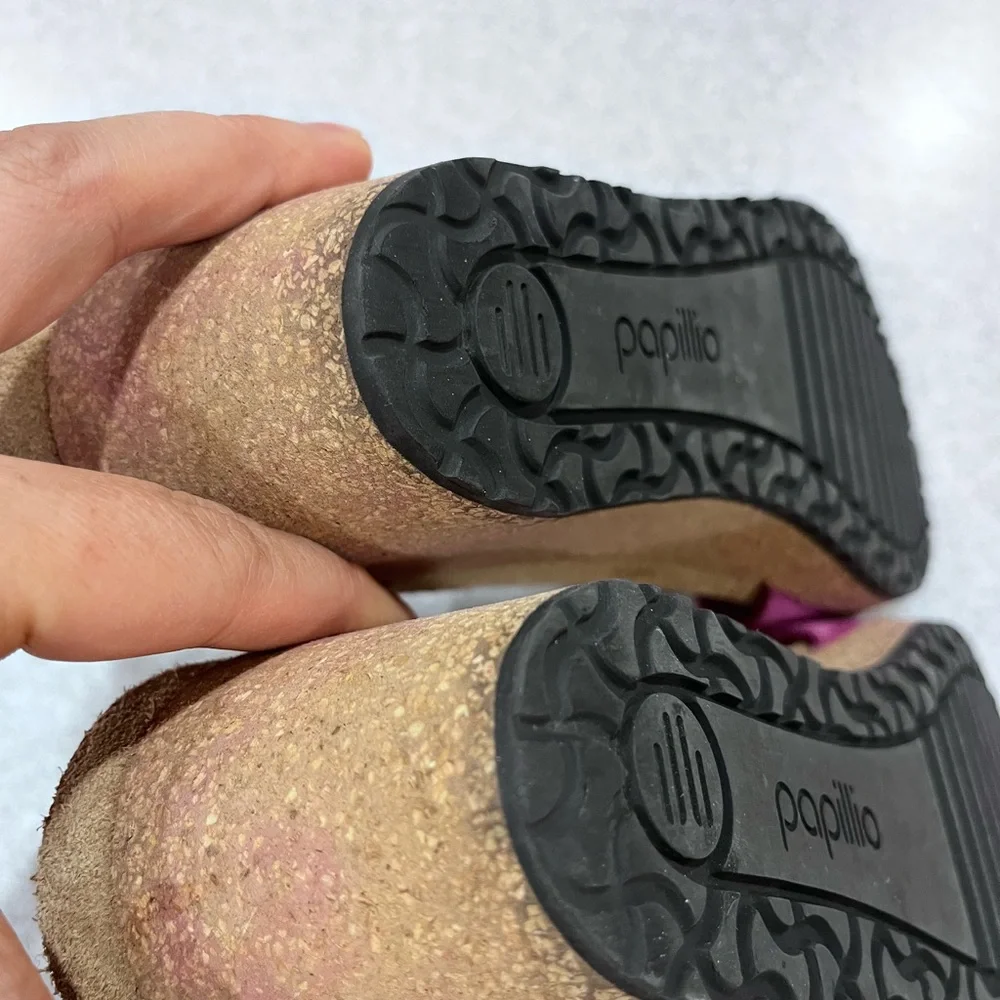 Birkenstock Soley Papillio Sandals Womens 6 or 230 Purple/Pink Wedge Ankle Strap - Picture 13 of 16